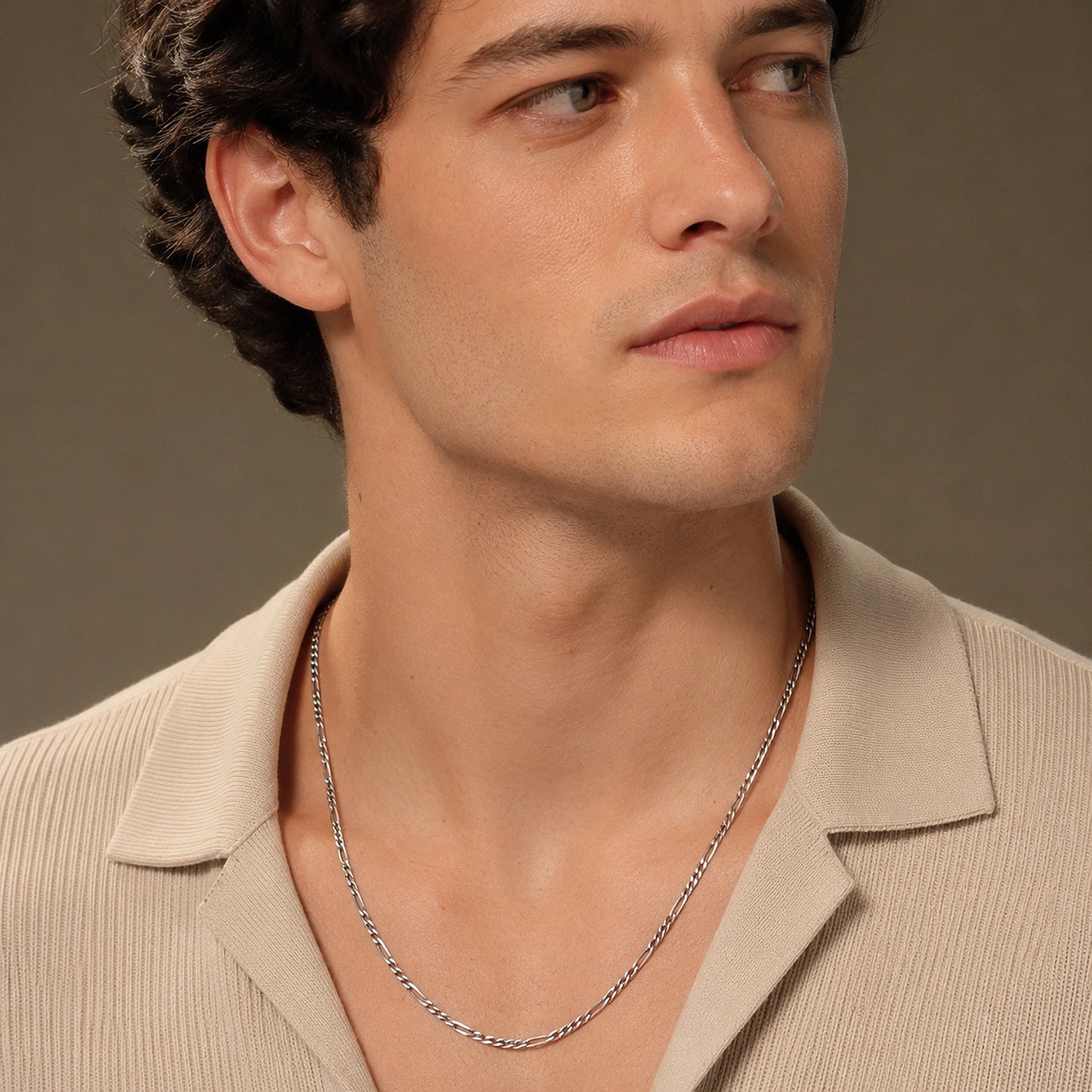 Alencia Classic Figaro Silver Chain image 1