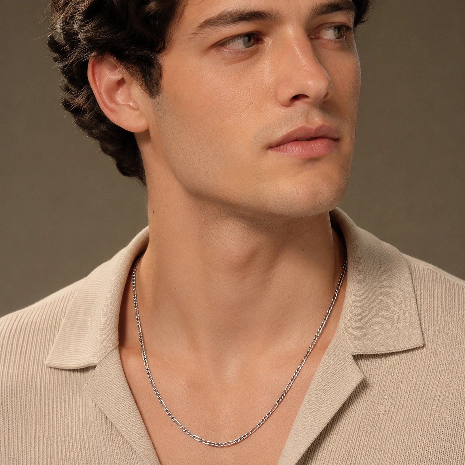 Alencia Classic Figaro Silver Chain image 1