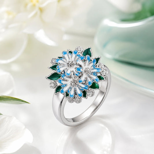 Blue Bloom Garden Ring image 0