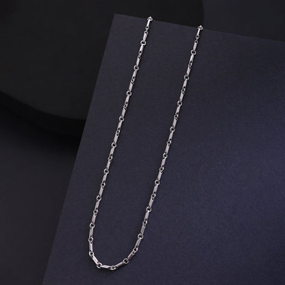 Alencia Modern Bar Link Silver Chain image 0