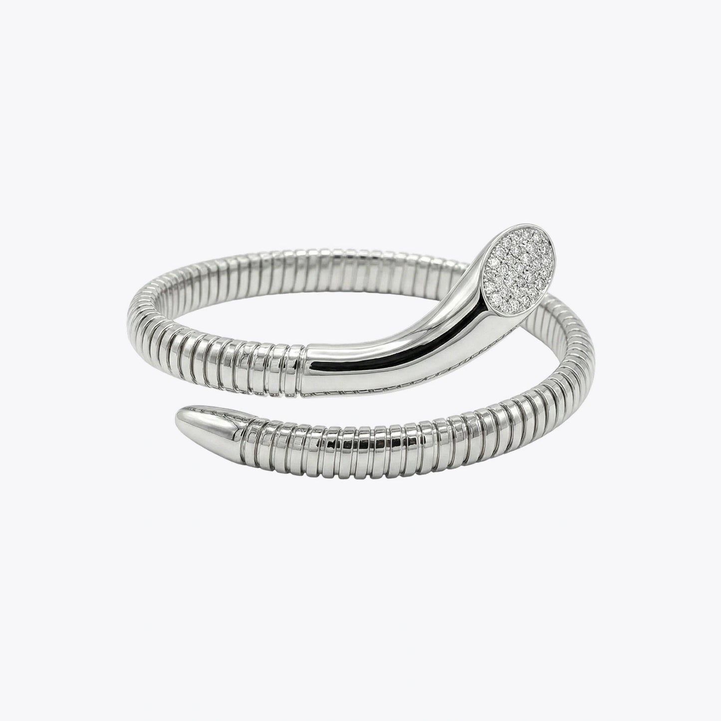 Silver Pave Nail Cuff Bracelet image 2