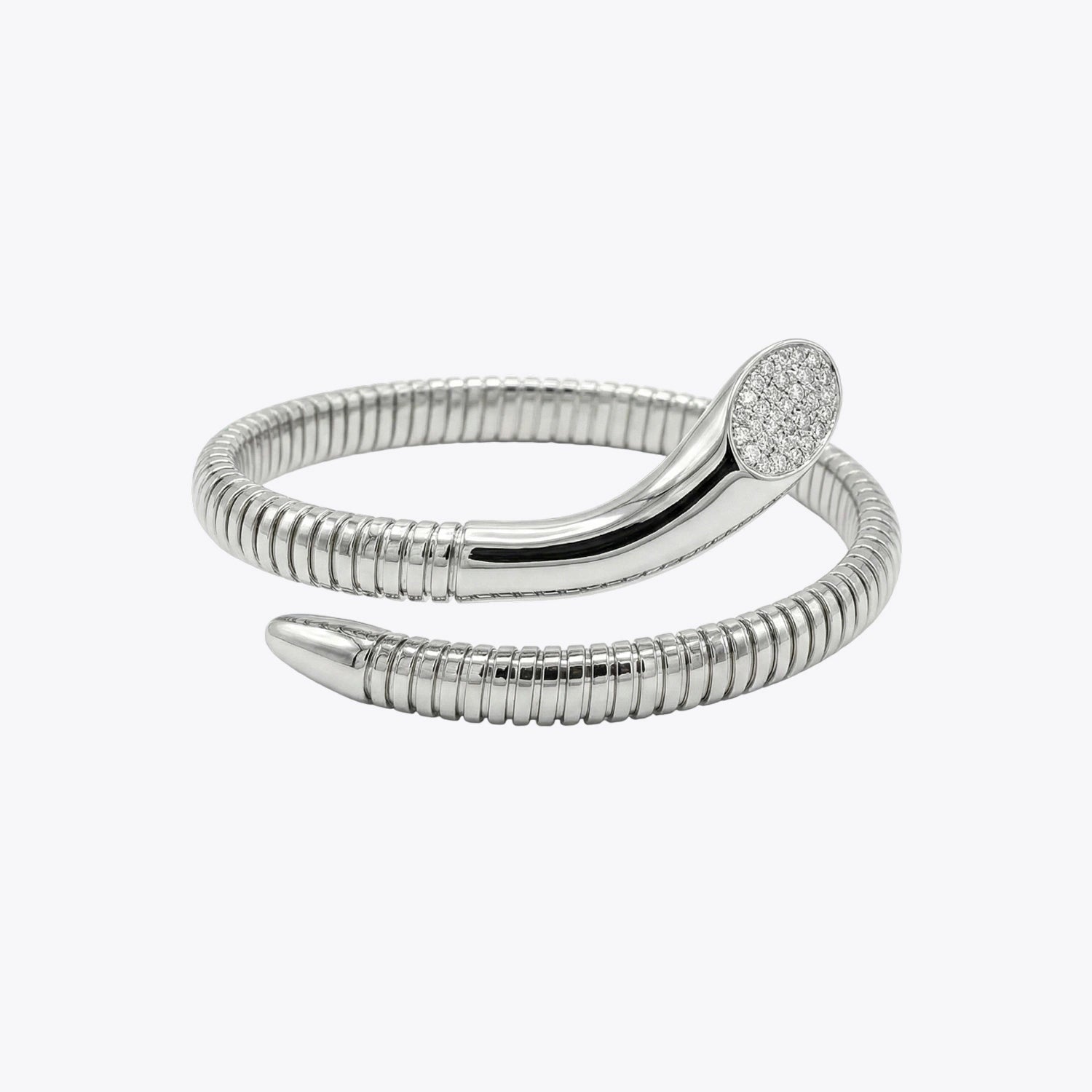 Silver Pave Nail Cuff Bracelet image 2
