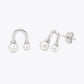 Pearl Arc Stud Earrings image 2
