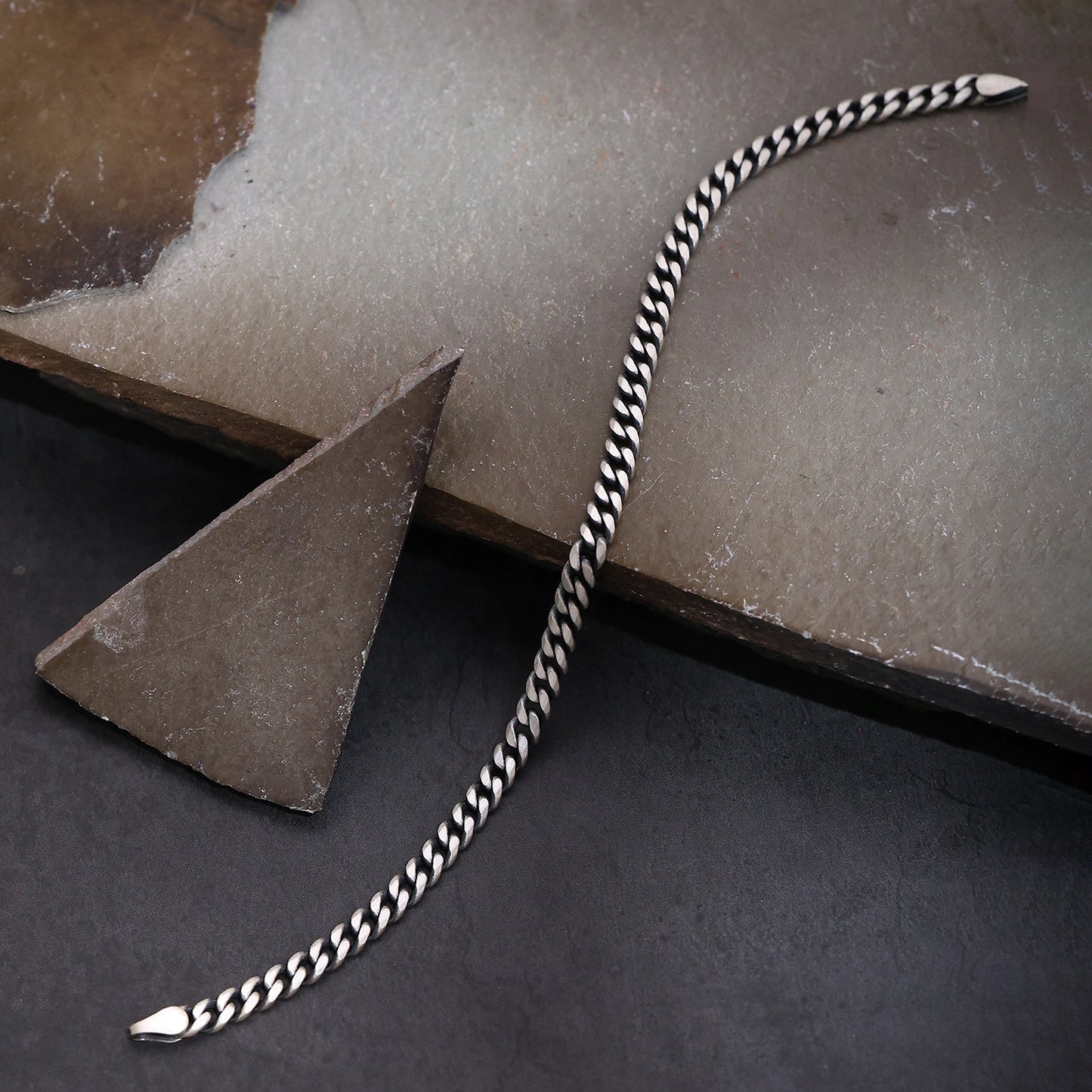 Alencia Slim Cuban 925 Sterling Silver Bracelet image 0