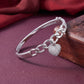 Silver Heart Charm Link Bracelet image 0