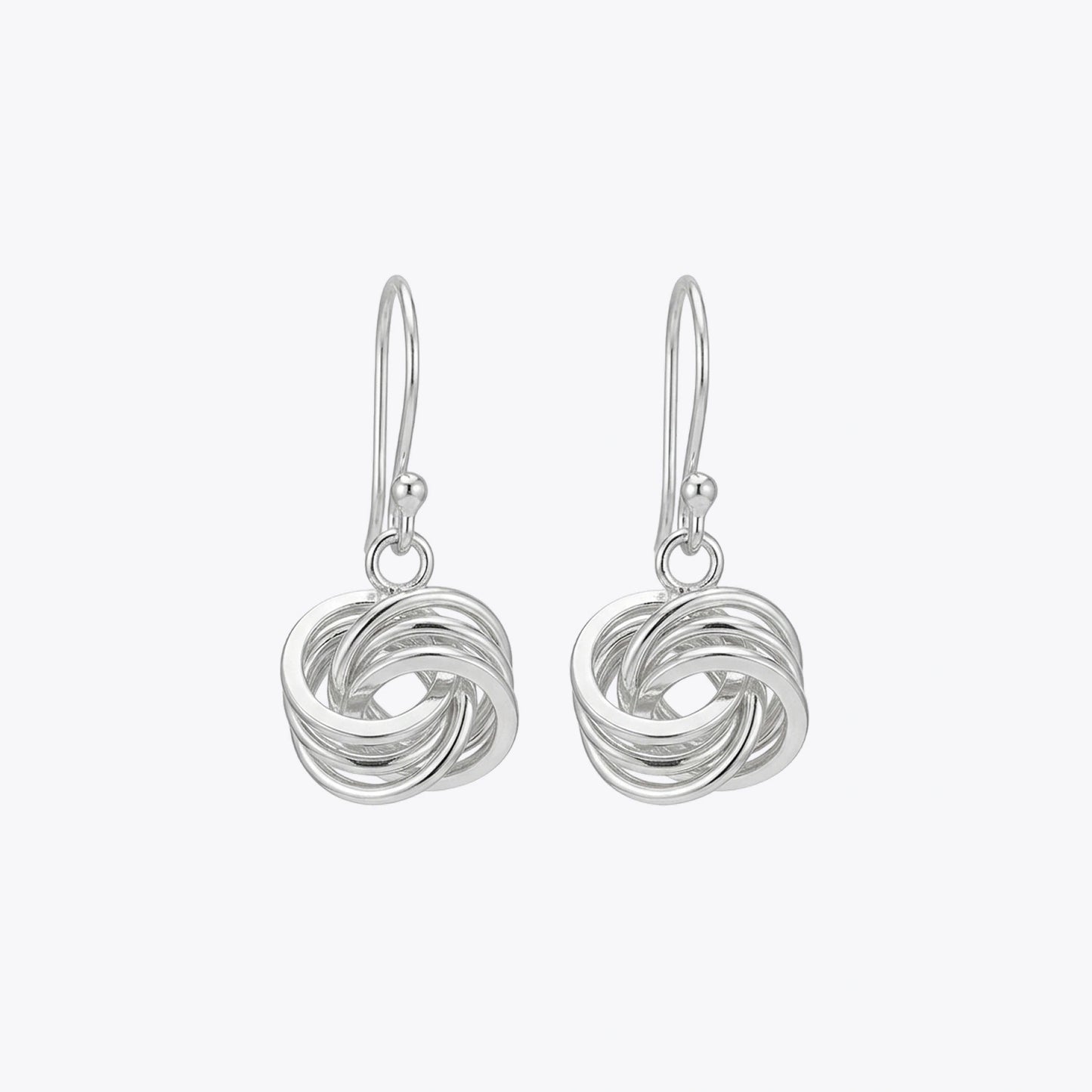 Silver Infinity Knot Drop Earrings image 2