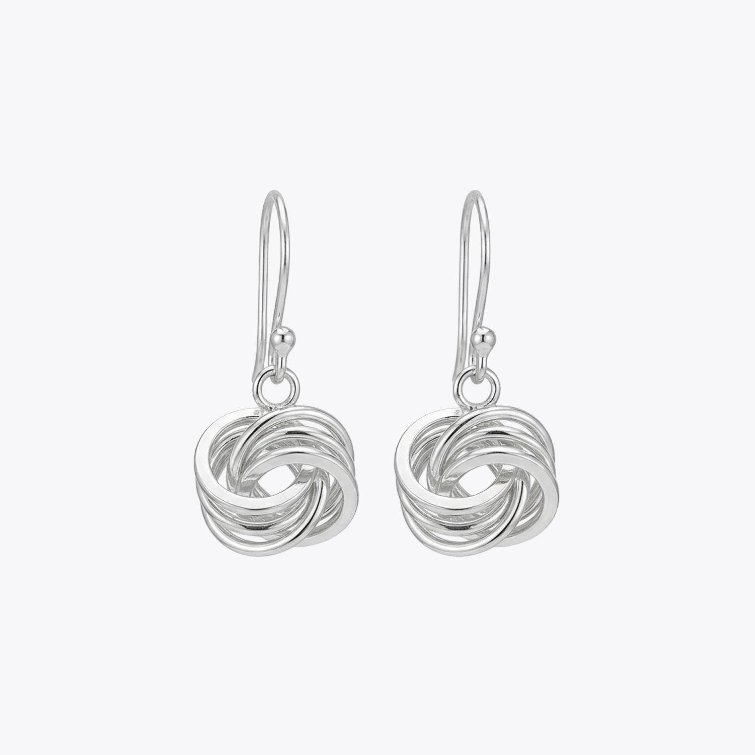 Silver Infinity Knot Drop Earrings image 2