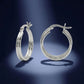 Silver Dual-Line Hoop Earrings image 0