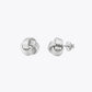 Silver Knot Stud Earrings image 2