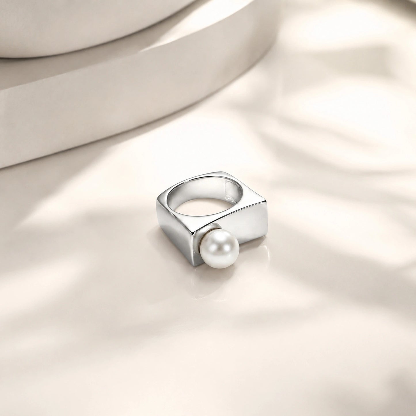 Pearl Edge Statement Ring image 0
