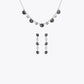 Midnight Pebble Silver Necklace &amp; Earrings Combo image 2