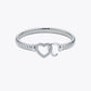Silver Heart Charm Link Bracelet image 2