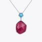 Alencia Geometric Ruby &amp; Blue Chalcedony Set image 3
