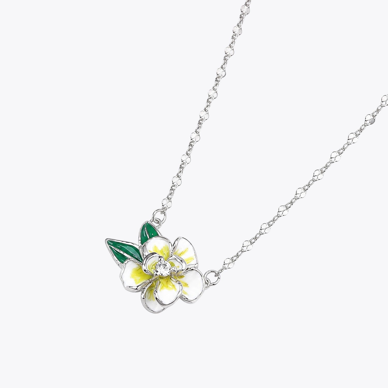 The Alencia Urban Blossom Enamel Station Necklace image 2