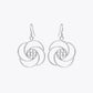 Silver Swirl Floral Drop Earrings image 2