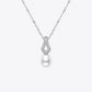 Pearl Drop Silver Pendant Necklace image 2