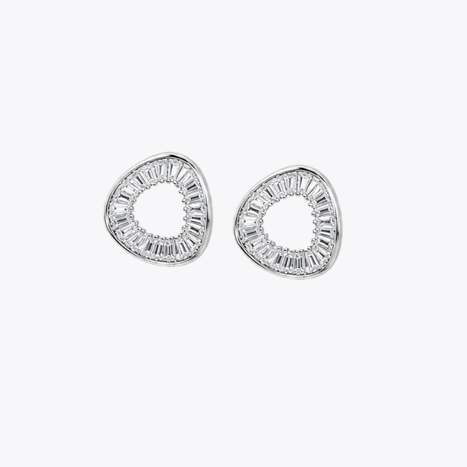 Lustrous Pearl &amp; Baguette Silver Set image 4