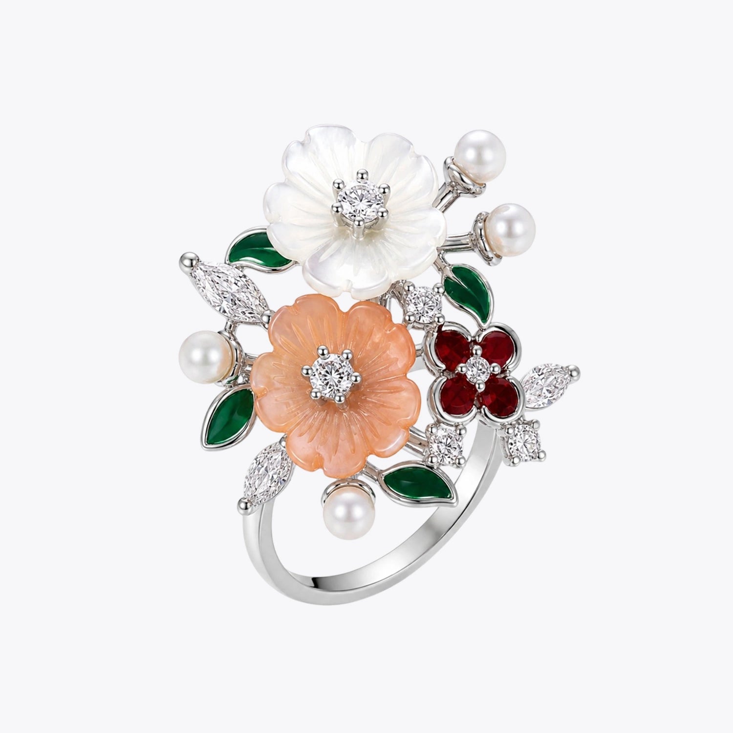 Silver Thorn Crown Ring image 2