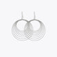 Silver Multi-Layer Hoop Drop Earrings image 2