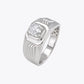 The Alencia Urban Grooved Solitaire Silver Ring image 2