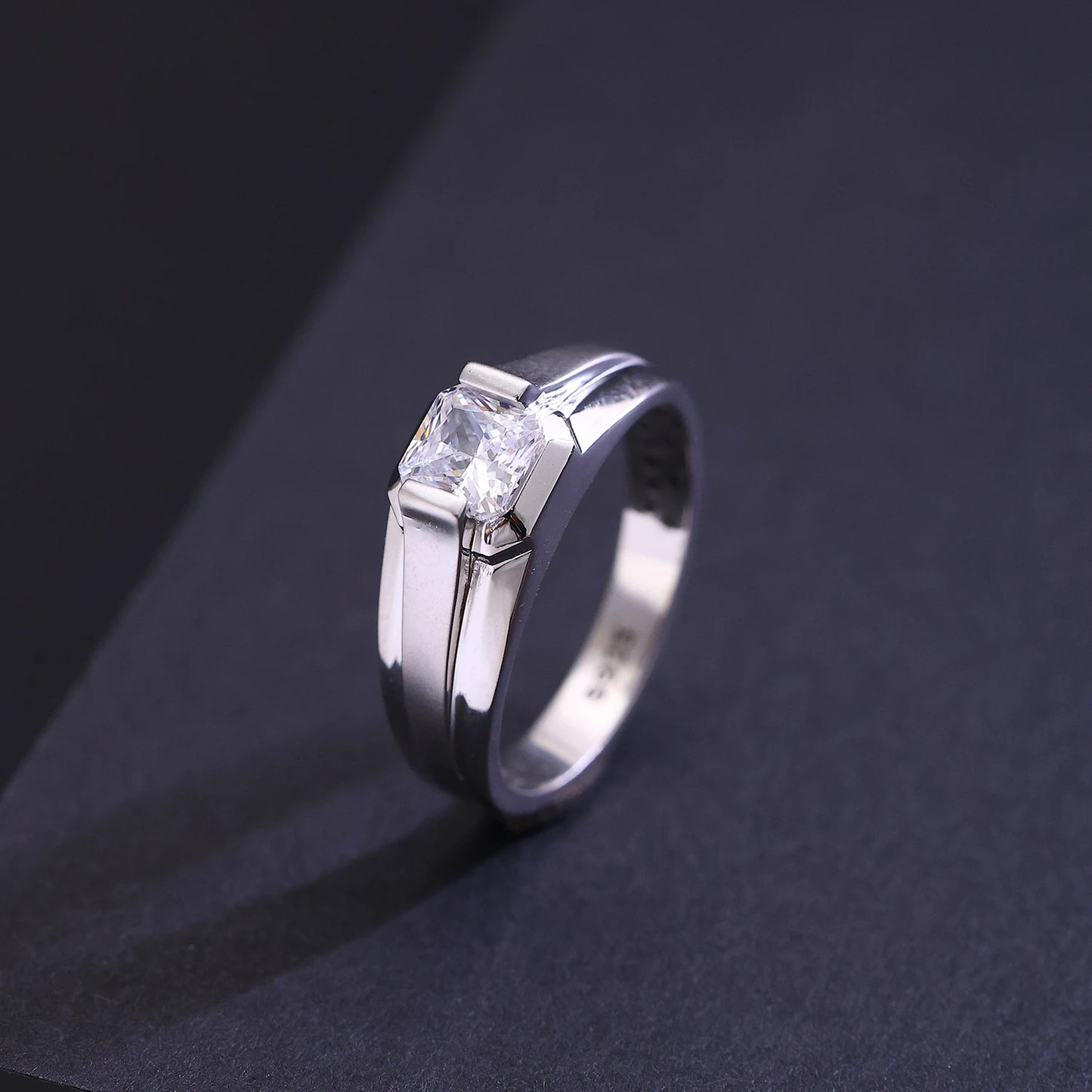 The Alencia Urban Bridge Solitaire Silver Ring image 0