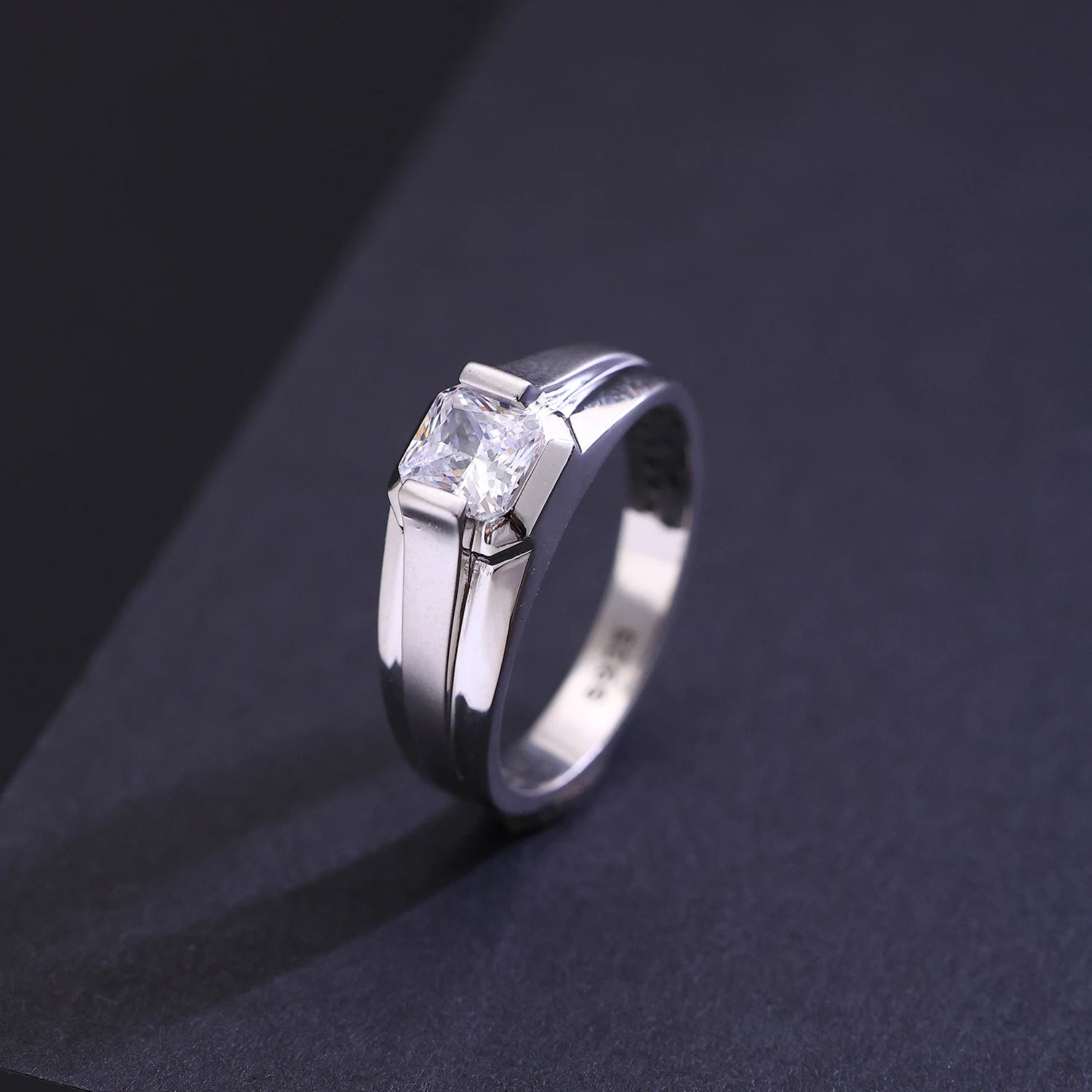 The Alencia Urban Bridge Solitaire Silver Ring image 0
