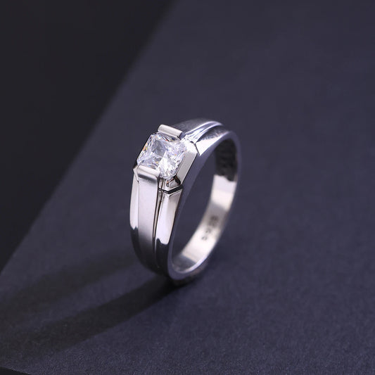 The Alencia Urban Bridge Solitaire Silver Ring image 0