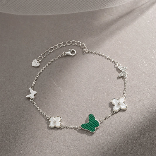 Butterfly Bloom 925 Silver Bracelet image 0