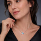The Alencia Urban Turquoise Papillon Silver Necklace image 1