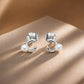 Pearl Curve Hoop Stud Earrings image 0