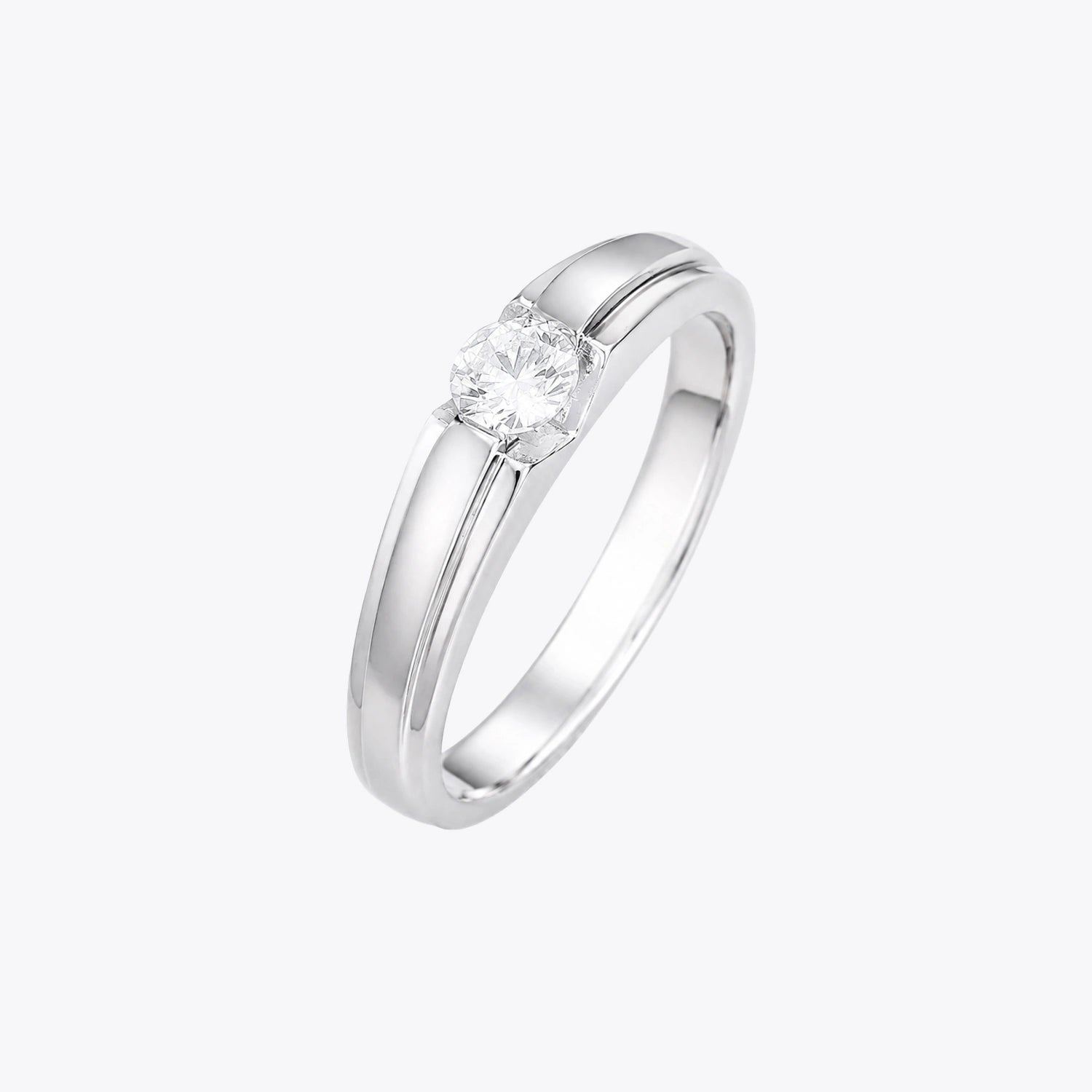 The Alencia Urban Serenade Channel-Set Solitaire Ring image 2