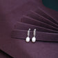 Oval Pearl Drop Earrings image 0