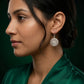 Silver Spiral Mesh Drop Earrings image 1