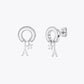 Silver Crescent Moon &amp; Star Drop Earrings image 2