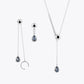 Silver Lunar Drop Jewellery Set image 2