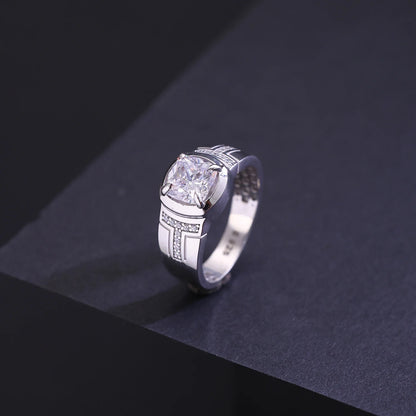 The Alencia Urban Cushion Solitaire Silver Ring image 0