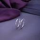 Classic Round Silver Hoop Earrings image 0
