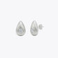 Silver Dewdrop Crystal Stud Earrings image 2