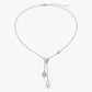 Pearl Drop Filigree Lariat Necklace image 2