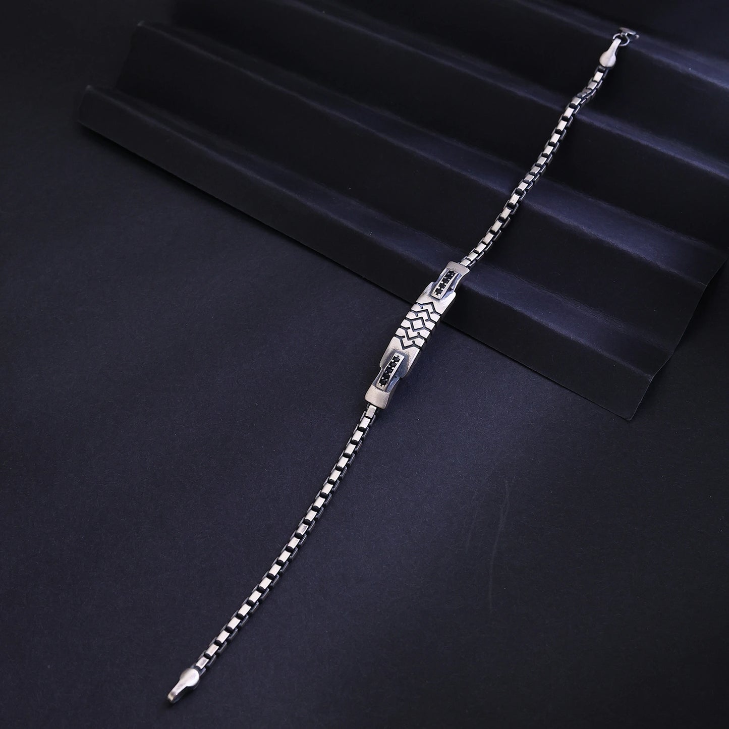 Alencia Geo Noir 925 Sterling Silver Bracelet image 0