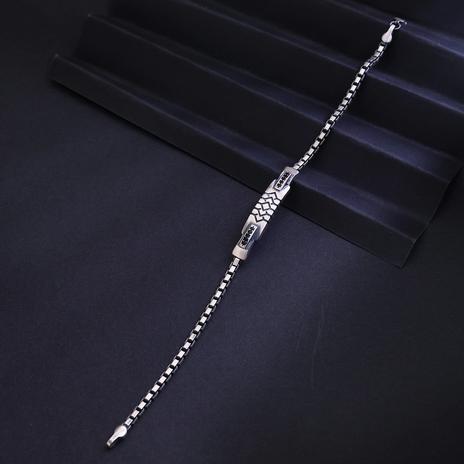 Alencia Geo Noir 925 Sterling Silver Bracelet image 0