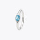 Oval Gemstone Silver Ring – 3 Colour Variation Collection image 2
