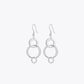 Layered Circle Silver Drop Earrings image 2