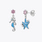 Ocean Charm Seahorse &amp; Starfish Drop Earrings image 2