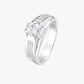 The Alencia Urban Greek Key Solitaire Silver Ring image 2
