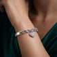 Silver Heart Charm Link Bracelet image 1