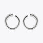 Silver Open Hoop Earrings image 2