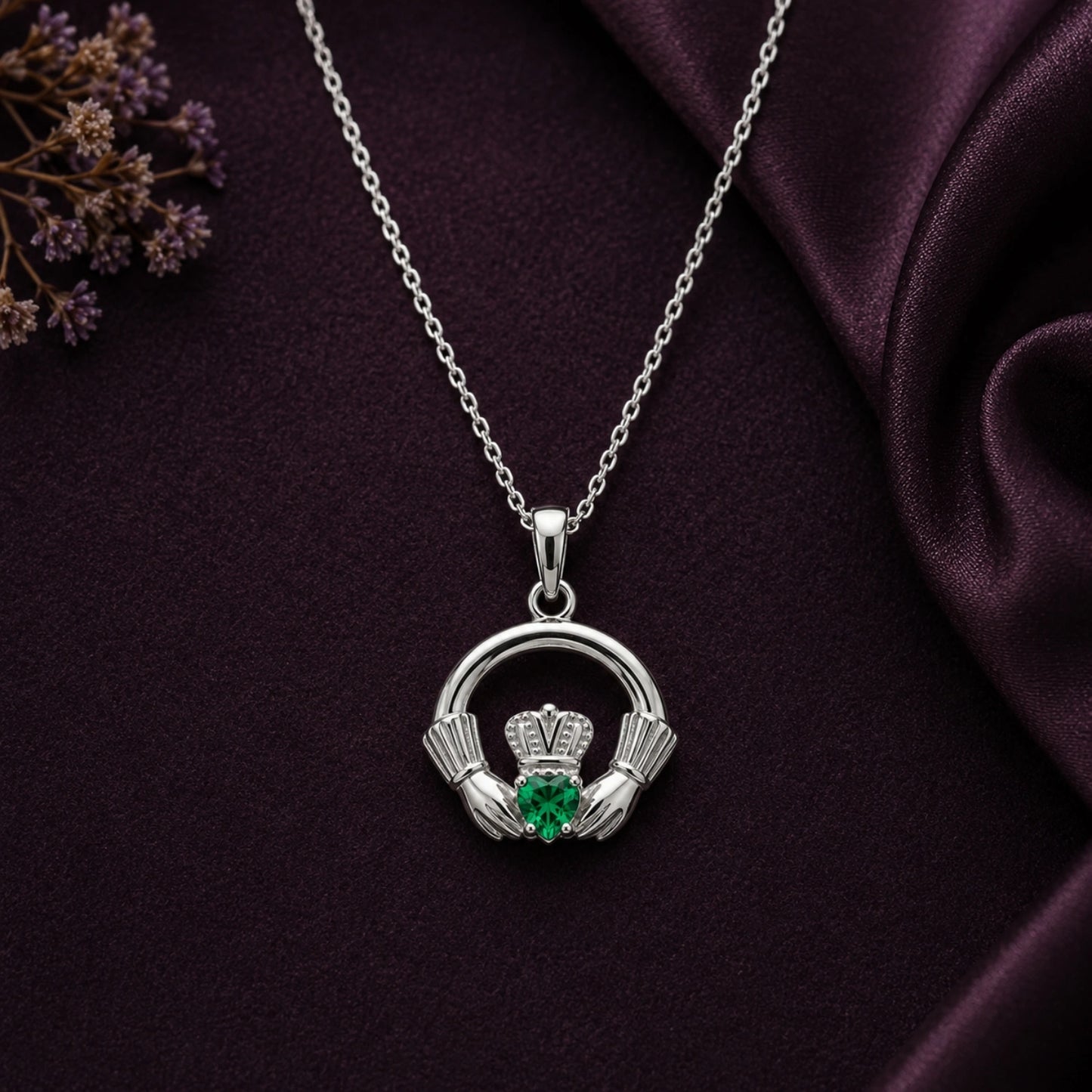 Silver Puffy Heart Pendant Necklace image 0