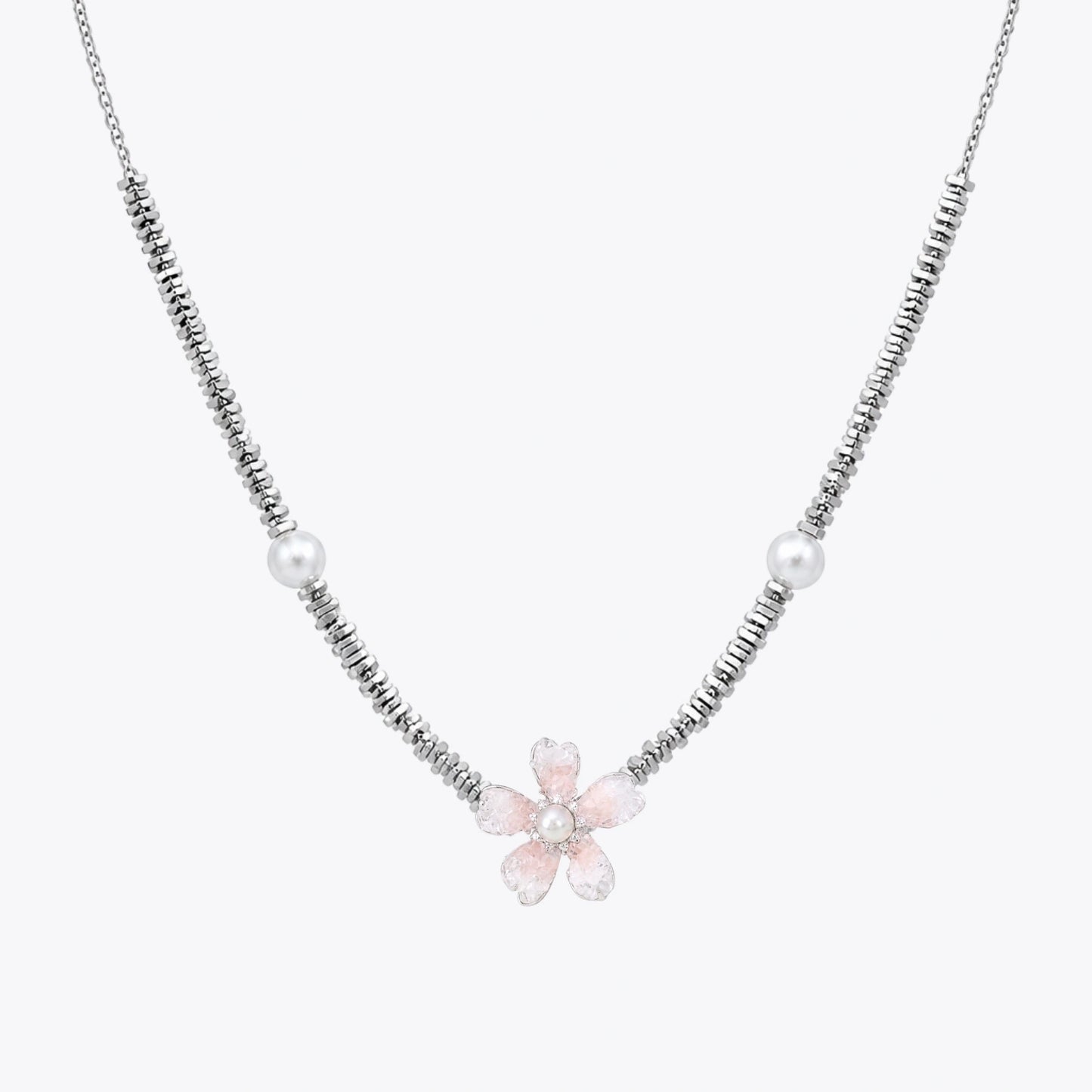 Aqua Bloom Pearl Necklace &amp; Earrings Combo image 8