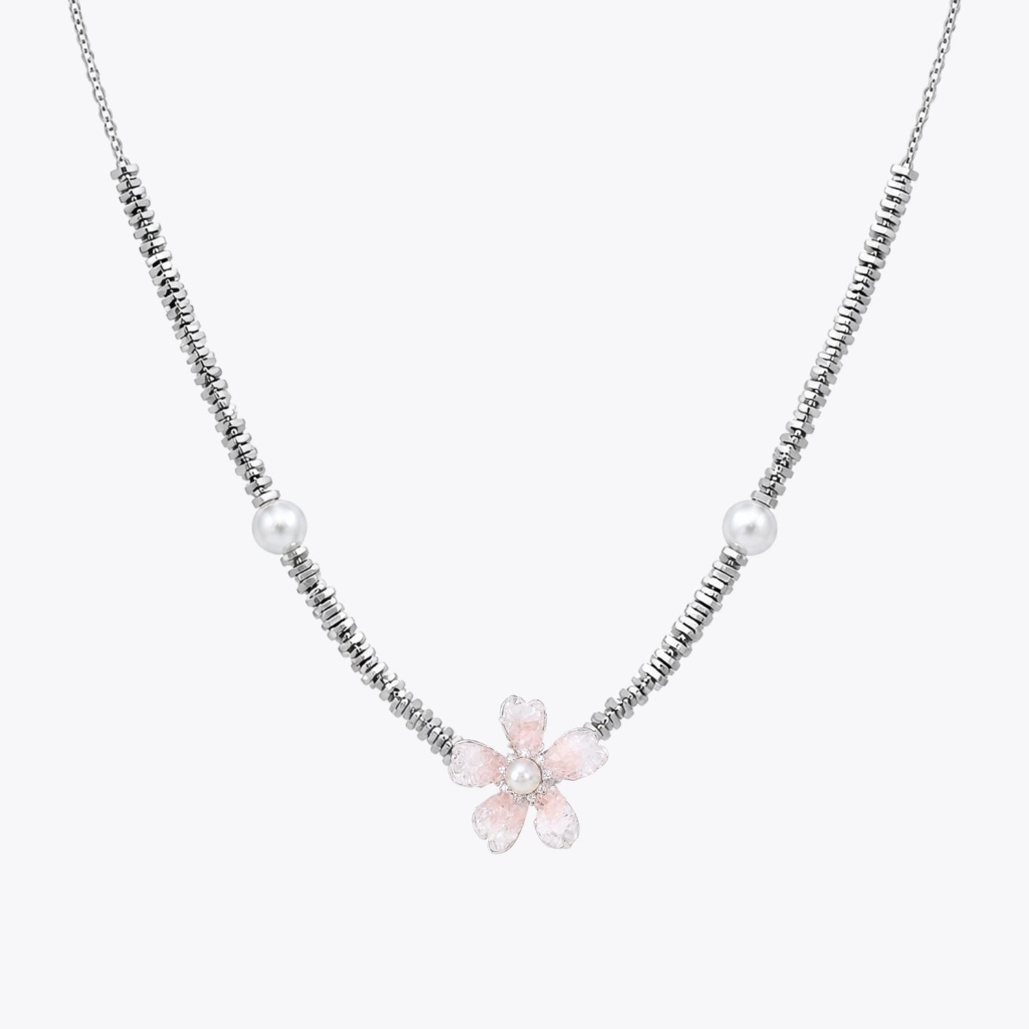 Aqua Bloom Pearl Necklace &amp; Earrings Combo image 8